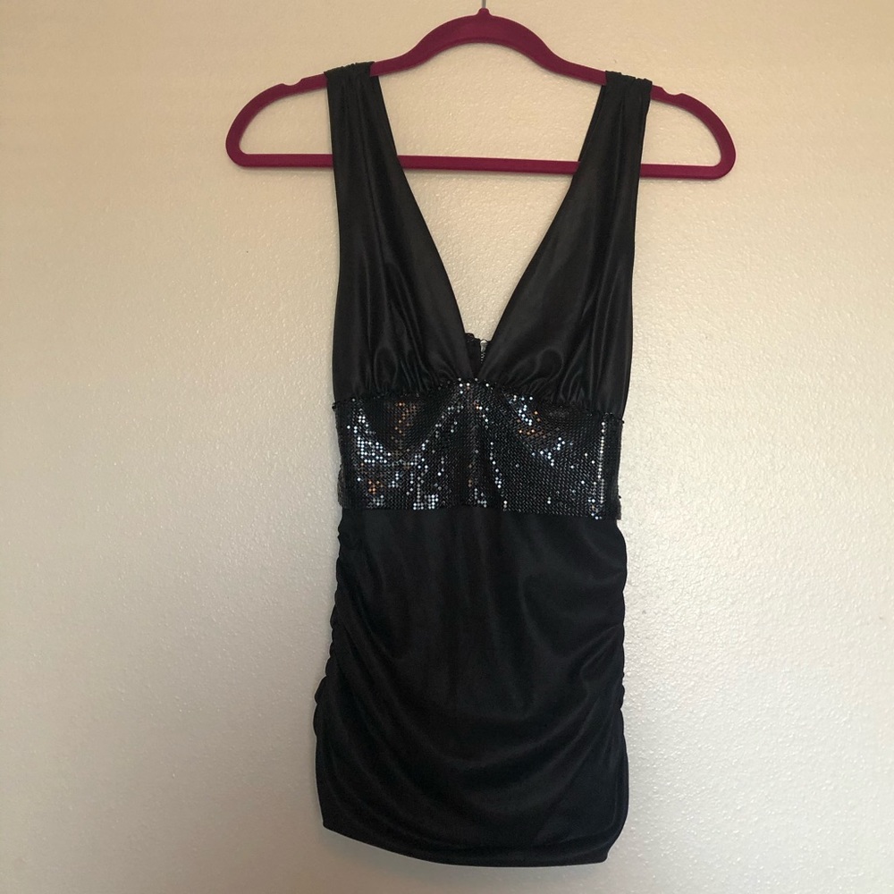 Bebe Faux Leather Top